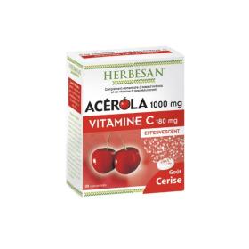 HERBESAN Acérola 1000mg vitamine C 180mg 30 comprimés effervescents