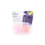 AVENT 2 sucettes ultra soft rose silicone 0-6 mois