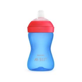 AVENT Tasse à bec souple bleu 9 mois et + 300ml