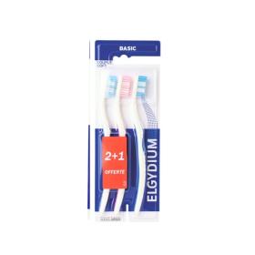 ELGYDIUM 3 brosses à dents basic souple