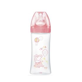 DODIE Initiation+ biberon anti-colique débit 3 peppa pig rose +6 mois 330ml