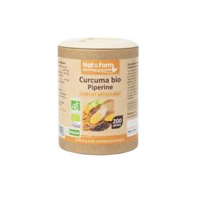 NAT & FORM Écoresponsable curcuma pipérine bio 200 gélules