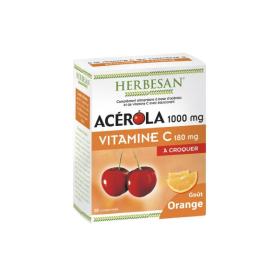 HERBESAN Acerola 1000 vitamine C orange 180mg 30 comprimés