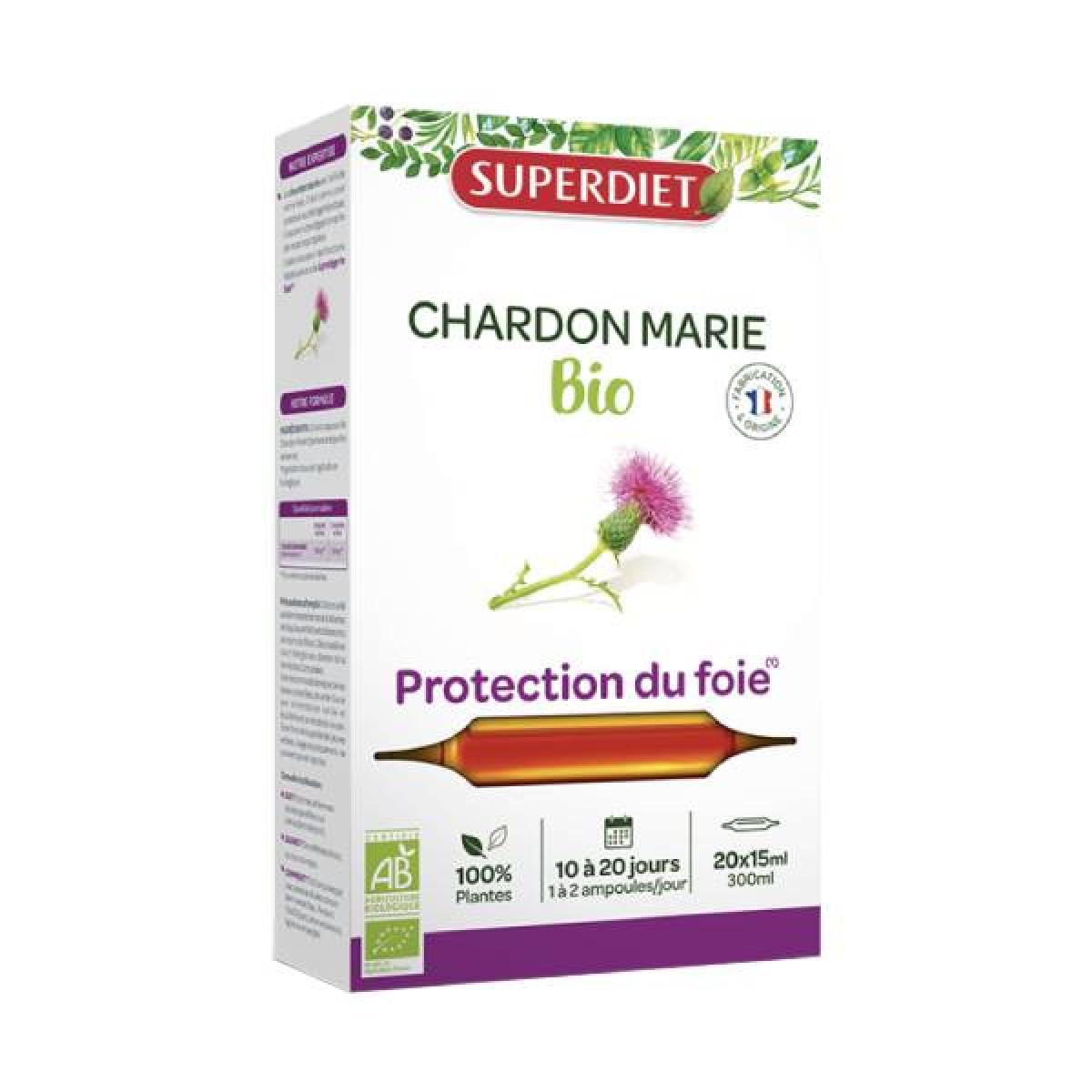 Chardon-Marie Bio Onatera - Lot De 2 X 20 Ampoules - Protection Du Foie - Date Péremption 03/2028