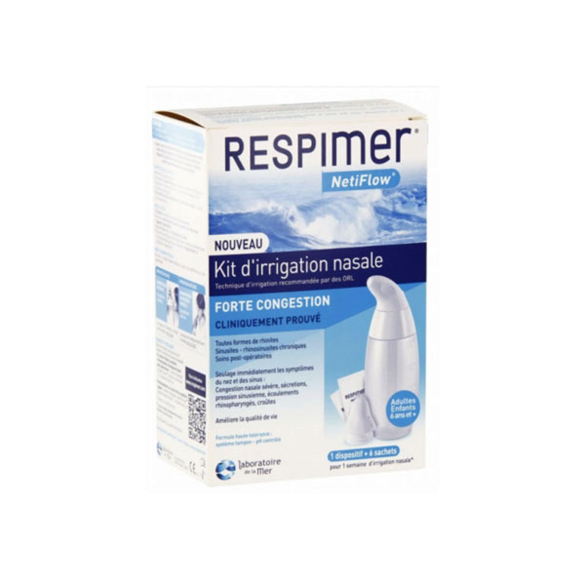 LABORATOIRE DE LA MER Respimer netiflow kit d'irrigation nasale ...