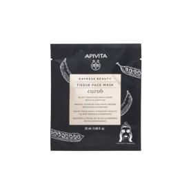 ALVADIEM Apivita masque visage en tissu noir caroube 20ml