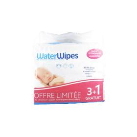 GILBERT Waterwipes lot 3 x 60 lingettes + 60 lingettes offertes