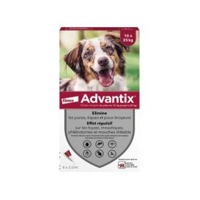 BAYER Advantix chien moyen 10 à 25 kg 6 pipettes