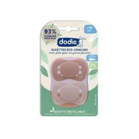 DODIE 2 sucettes éco-conçue rose +18 mois