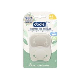 DODIE 2 sucettes éco-conçue beige 0-2 mois