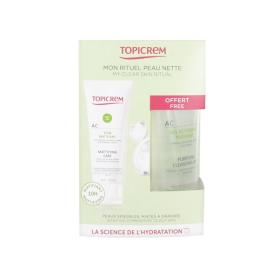 TOPICREM AC soin matifiant 40ml + gel nettoyant purifiant 75ml offert