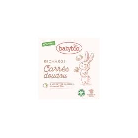 BABYBIO Recharge carrés doudou bio 8 lingettes