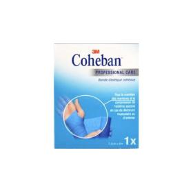 3M SANTE Coheban bande de contention cohésive bleu 3mx7cm