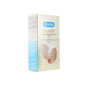 DUREX Nude extra lubrification 8 préservatifs