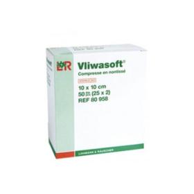 LOHMANN & RAUSCHER Vliwasoft non tissé 10x10cm 25 sachets de 2 compresses stériles