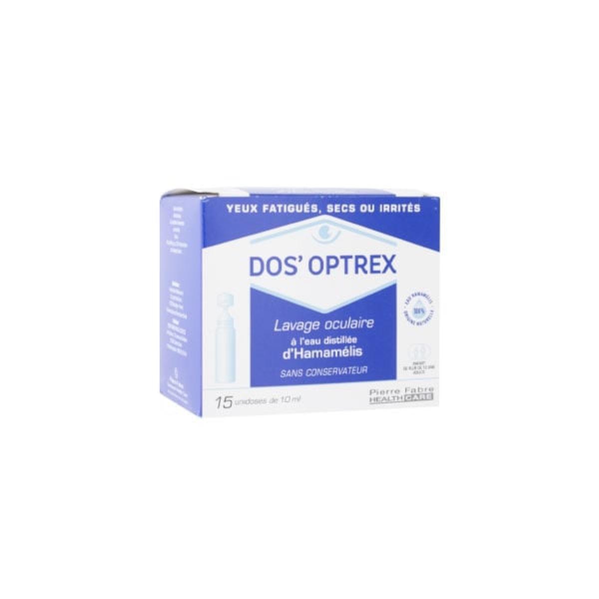 PIERRE FABRE Dos'optrex lavage oculaire 15 unidoses - Parapharmacie -  Pharmarket