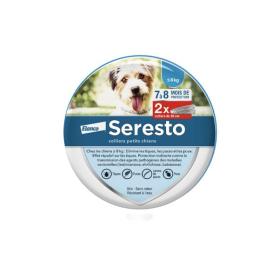 SERESTO Collier antiparasitaire grands chiens moins de 8 kg 2 colliers