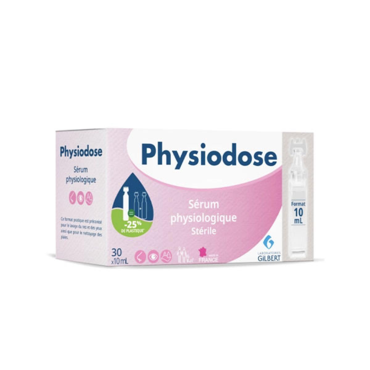GILBERT Physiodose sérum physiologique stérile 30 unidoses de 10ml -  Parapharmacie - Pharmarket