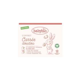 BABYBIO Coffret carrés doudou bio 12 lingettes lavables