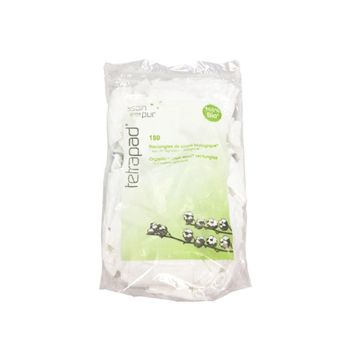 TETRA MEDICAL Tetrapad rectangles bio 180 cotons Parapharmacie