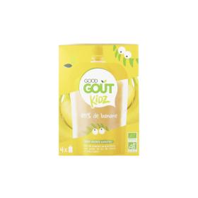 GOOD GOÛT Kidz 85% de banane bio 4 gourdes 90g