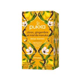 PUKKA Citron gingembre miel de manuka bio 20 sachets