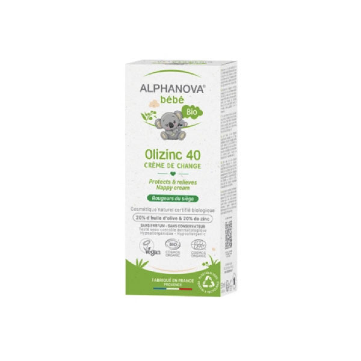 Alphanova Bebe Olizinc 40 Creme De Change Bio 50ml Parapharmacie Pharmarket
