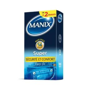MANIX Easy-fit super 14 préservatifs + 2 offerts