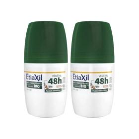 ETIAXIL Anti-transpirant végétal 48h roll-on bio lot 2x50ml