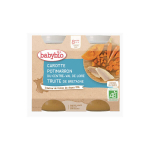 BABYBIO Carotte potimarron truite 8 mois et + bio 2 pots 200g