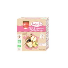 BABYBIO Pomme pruneau bio 6 mois gourdes 4x90g