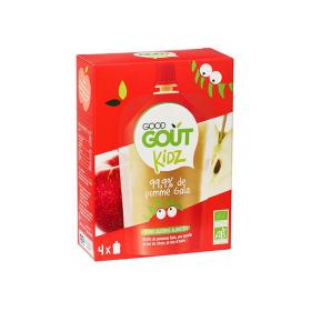 GOOD GOÛT Kidz 99,9% de pomme gala bio 4 gourdes 90g