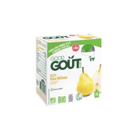 GOOD GOÛT Kidz 99,9% de poire william bio 4 gourdes 85g