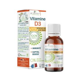 3 CHÊNES Vitamine D3 2000UI par jour 20ml