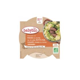 BABYBIO Panais petits pois, canard bio assiette 260g