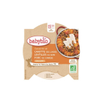 BABYBIO Cassolette de carotte, lentilles et porc assiette bio 260g