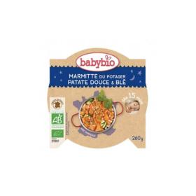 BABYBIO Marmitte du potager, patate douce & blé assiette bio 260g