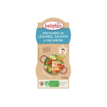 BABYBIO Printanière de légumes, saumon & macaroni pot bio 2x200g