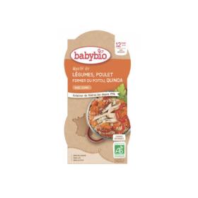 BABYBIO Mijoté de légumes, poulet et quinoa bio bol 2x200g