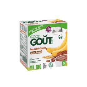 GOOD GOÛT Baby flan au lait d'avoine cacao banane bio 4x85g