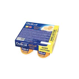 DELICAL Crème dessert sans lactose HP HC abricot 4x200g