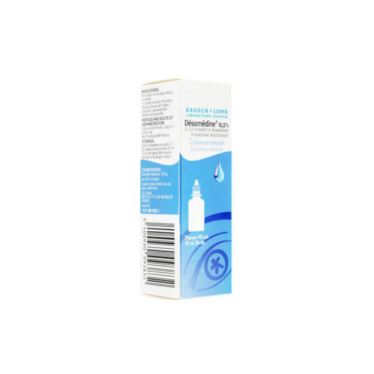 Bausch Lomb Desomedine 0 1 Collyre Flacon 10ml Medicaments Pharmarket