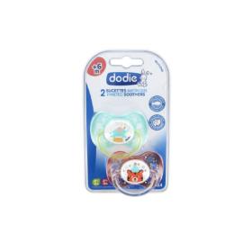 DODIE 2 sucettes anatomiques silicone 6 mois et + A18