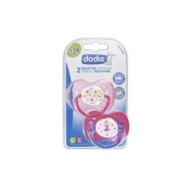 DODIE 2 sucettes anatomiques silicone 6 mois et + A47