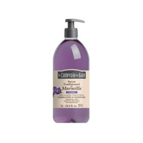 LE COMPTOIR DU BAIN Savon traditionnel de Marseille violette 500ml