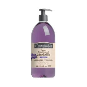 LE COMPTOIR DU BAIN Savon traditionnel de Marseille violette 1L