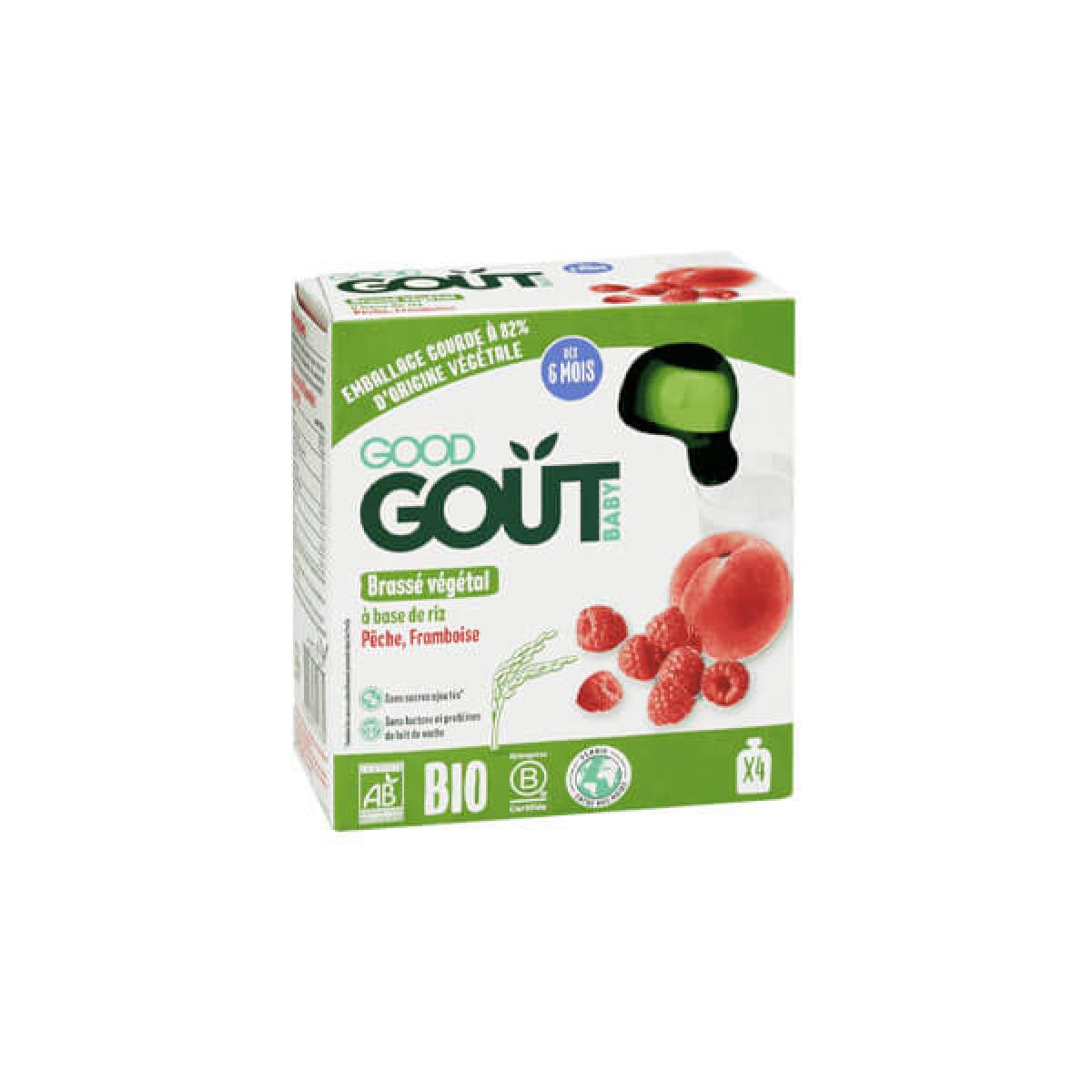 Good Gout Brasse Vegetal Riz Peche Framboise Bio Des 6 Mois Gourde 4x85g Parapharmacie Pharmarket