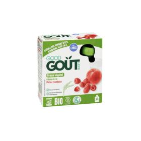 GOOD GOÛT Brassé végétal riz pêche framboise bio dès 6 mois gourde 4x85g