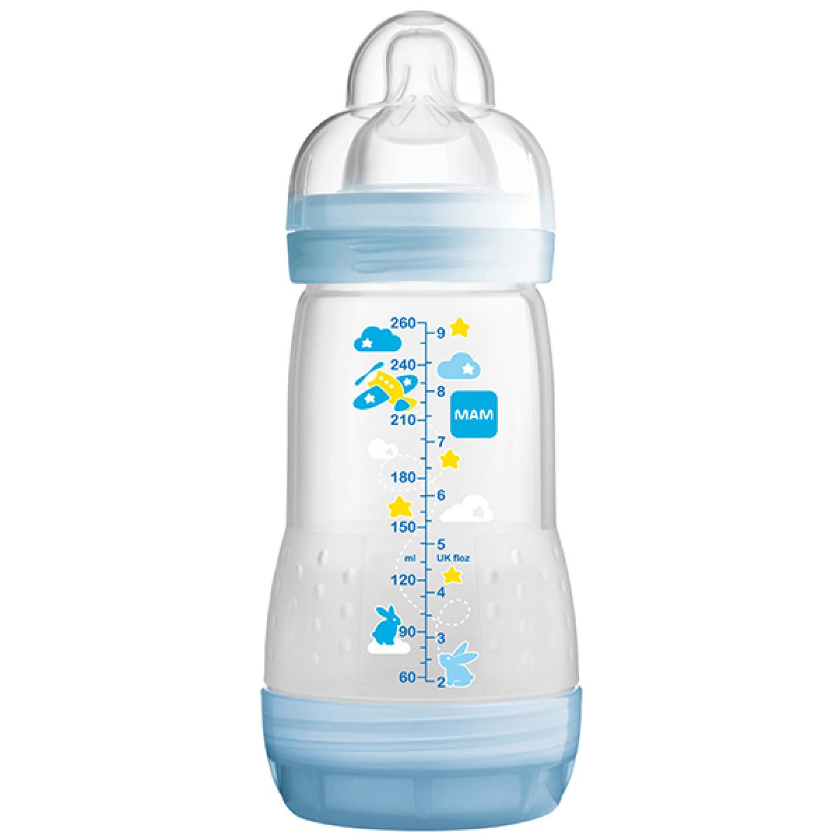 Mam Biberon 1er Age Anti Colique Bleu 260ml Parapharmacie Pharmarket