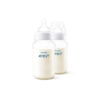 AVENT 2 biberons anti-colic blanc 330ml